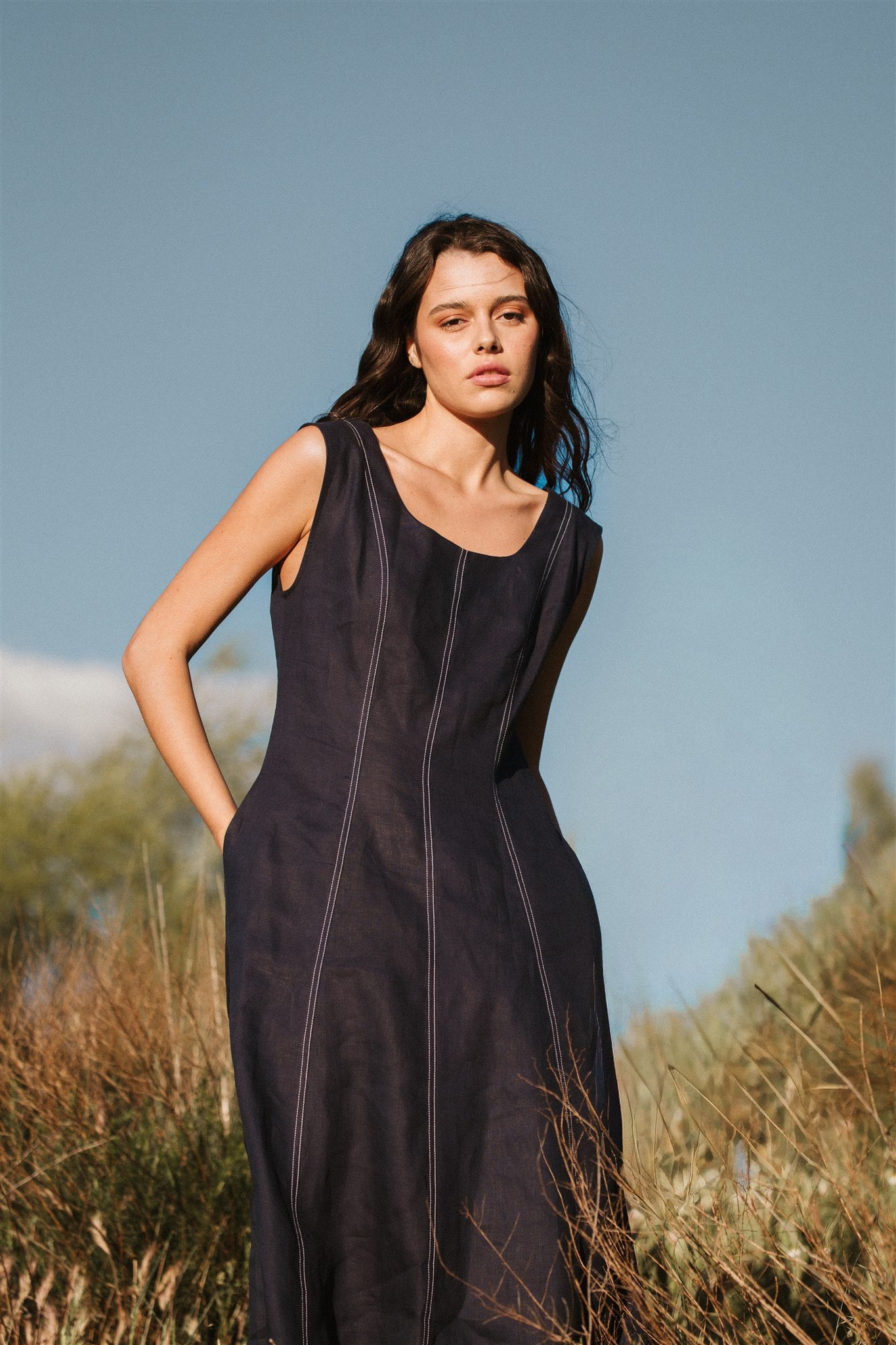 Vestido Evase  Marine