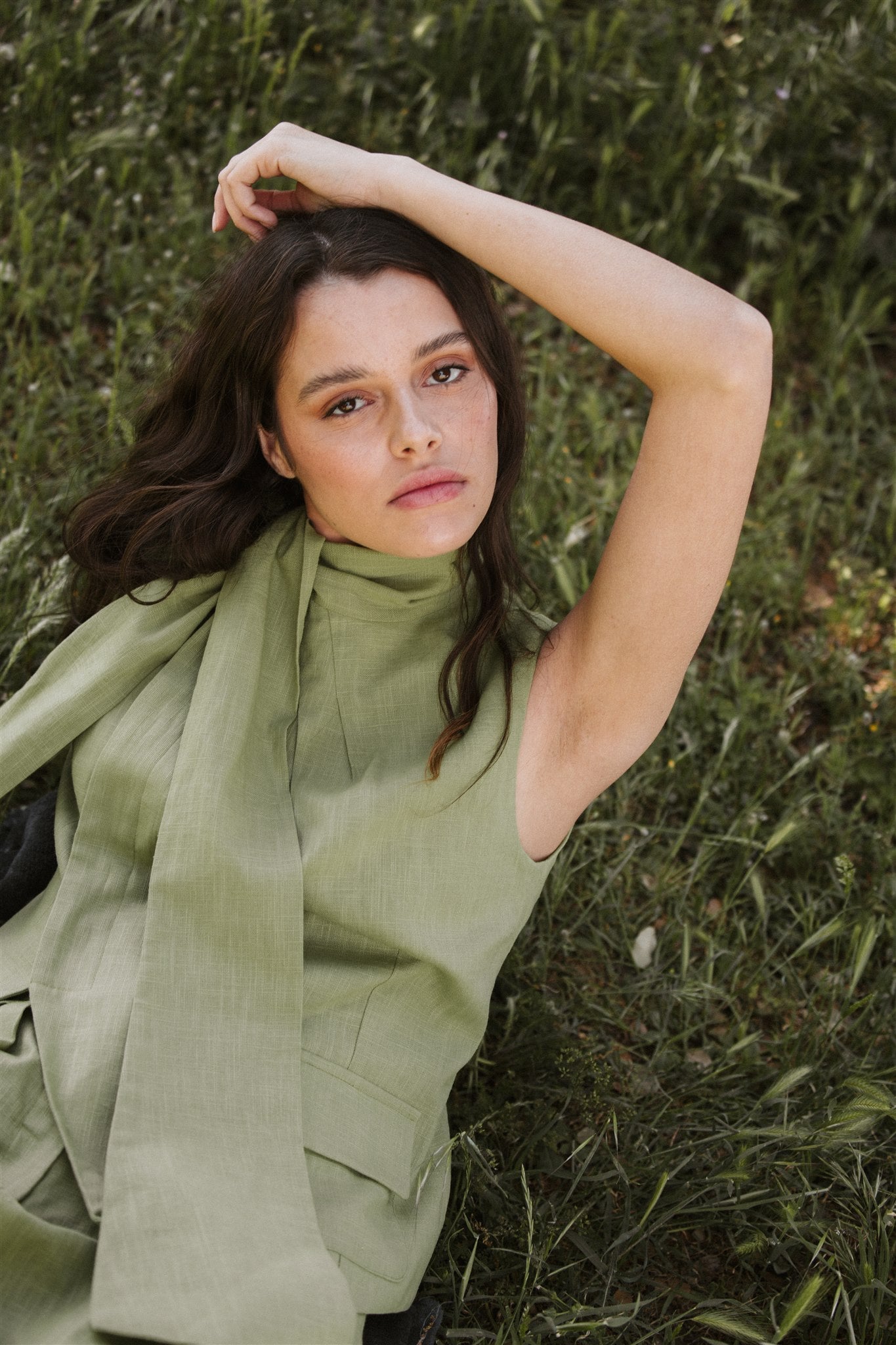 Top Asimétrico Olive